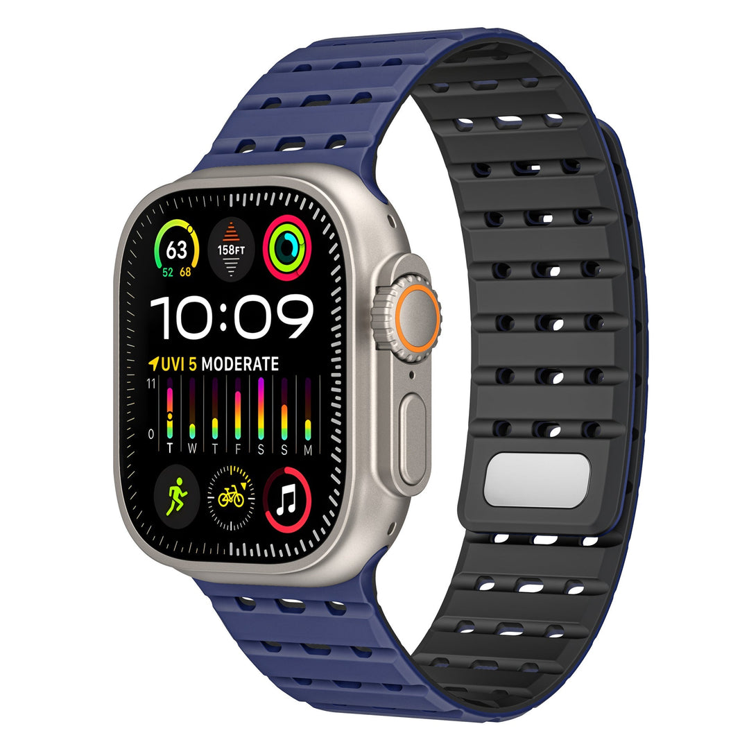 CALORA_ SPX Ademend Magnetisch Siliconen Band Voor Apple Watch 26 mm