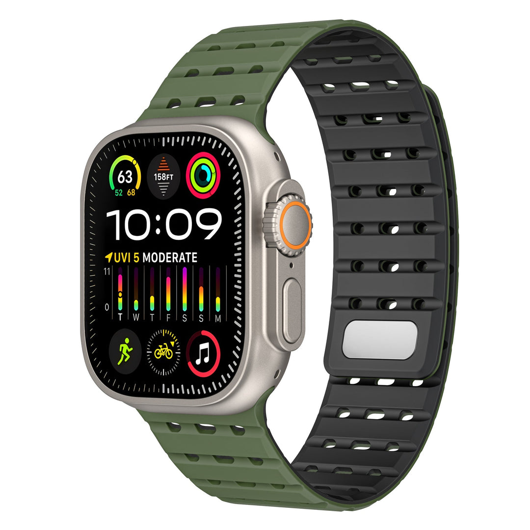 CALORA_ SPX Ademend Magnetisch Siliconen Band Voor Apple Watch 26 mm