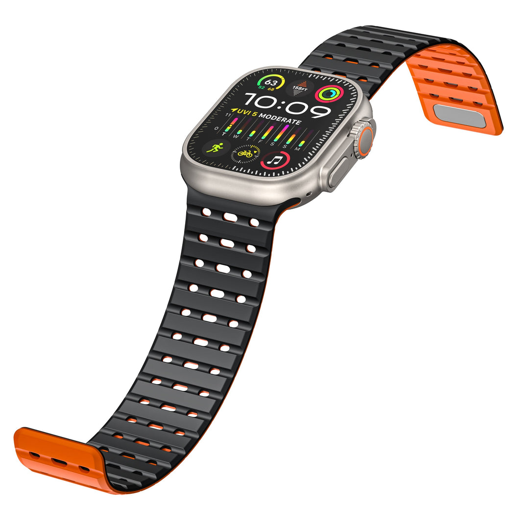 CALORA_ SPX Ademend Magnetisch Siliconen Band Voor Apple Watch 26 mm