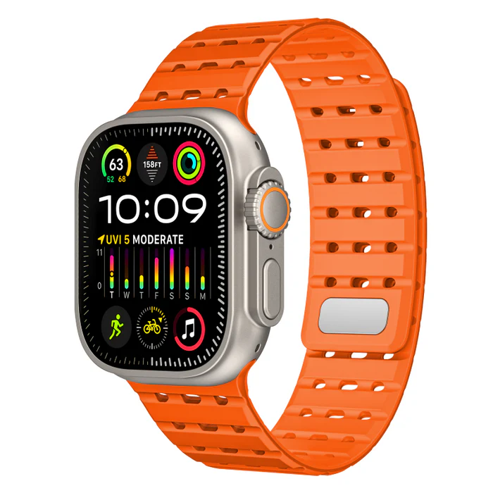 CALORA_ SPX Ademend Magnetisch Siliconen Band Voor Apple Watch 26 mm
