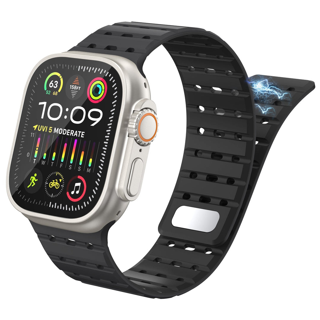 CALORA_ SPX Ademend Magnetisch Siliconen Band Voor Apple Watch 26 mm