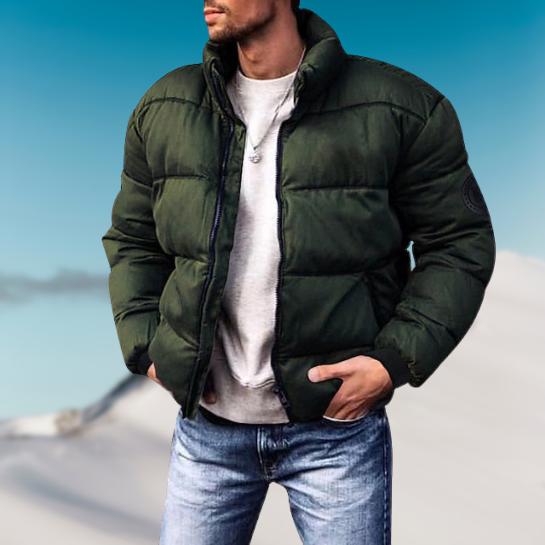 Steven | Puffer Winterjas voor Mannen-Zomer Jassen-Calora-Groen-M-Calora