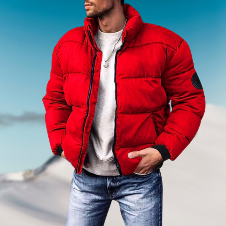 Steven | Puffer Winterjas voor Mannen-Zomer Jassen-Calora-Rood-M-Calora