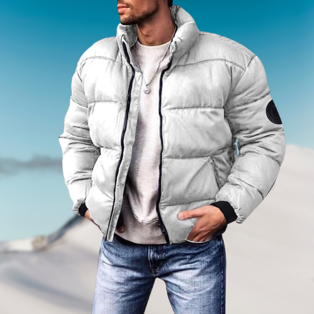 Steven | Puffer Winterjas voor Mannen-Zomer Jassen-Calora-Wit-M-Calora