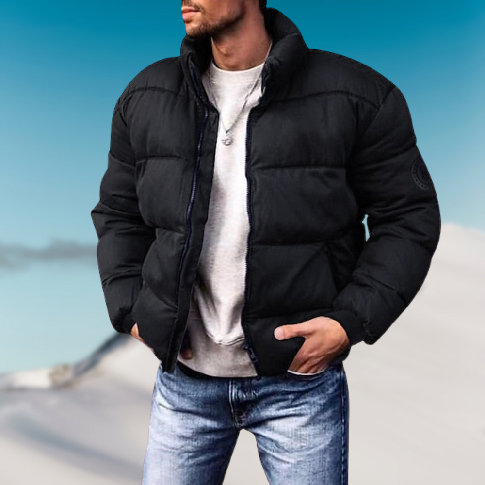 Steven | Puffer Winterjas voor Mannen-Zomer Jassen-Calora-Zwart-M-Calora