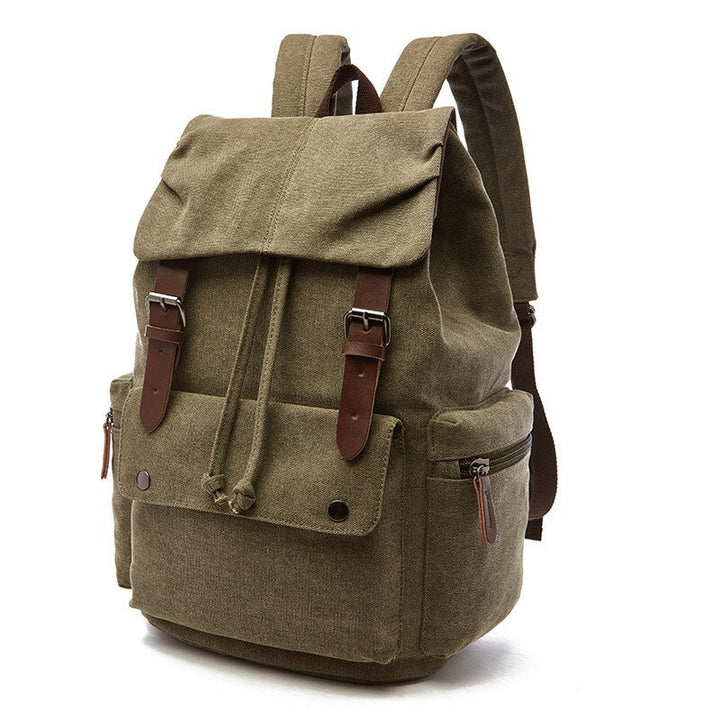 CALORA_ Stevige Vintage Canvas Rugzak - 40x30x15 cm
