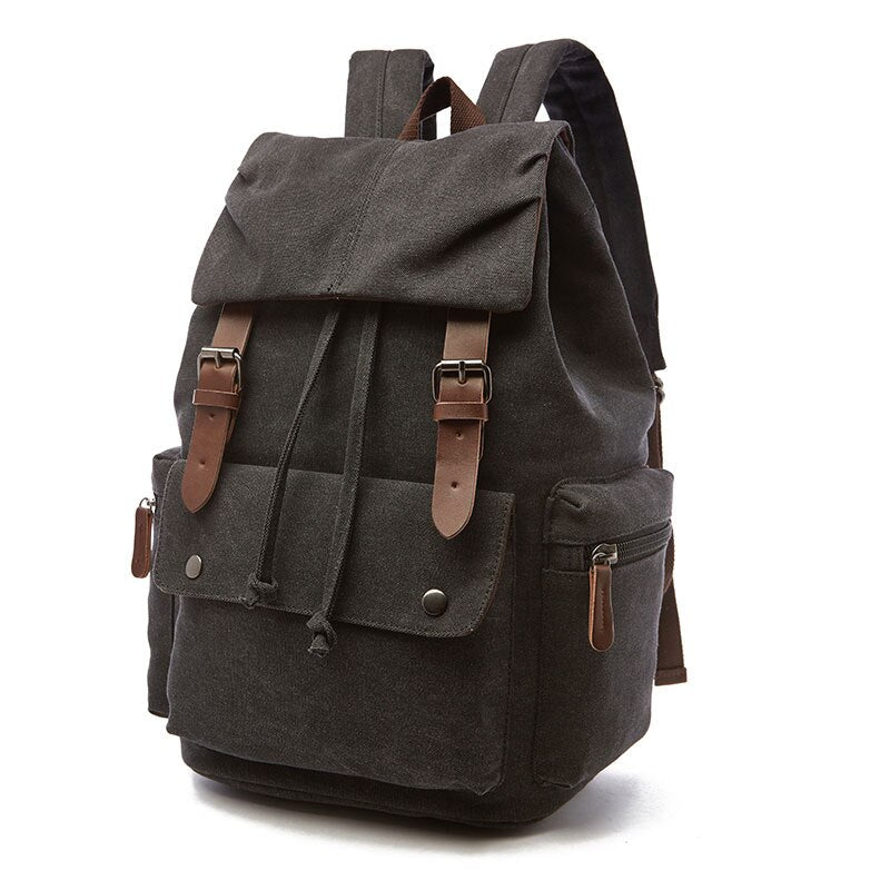 CALORA_ Stevige Vintage Canvas Rugzak - 40x30x15 cm
