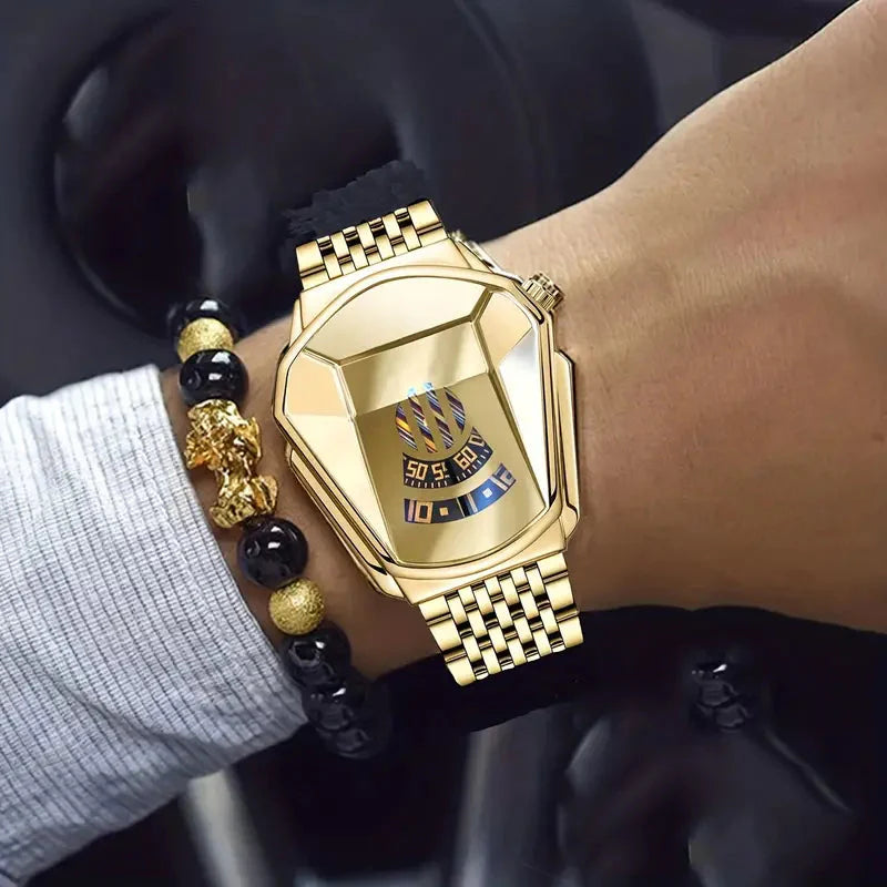 CALORA_ Stijlvol Mannenhorloge met Kwartsbeweging en Digitaal