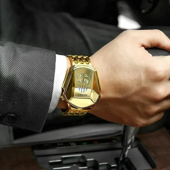 CALORA_ Stijlvol Mannenhorloge met Kwartsbeweging en Digitaal