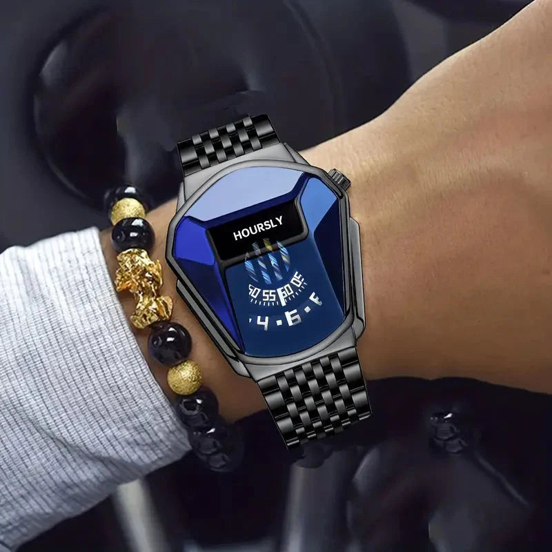 CALORA_ Stijlvol Mannenhorloge met Kwartsbeweging en Digitaal