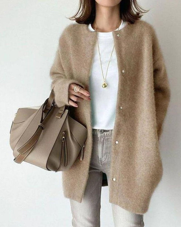 CALORA_ Stijlvol Wollen Cardigan Vest