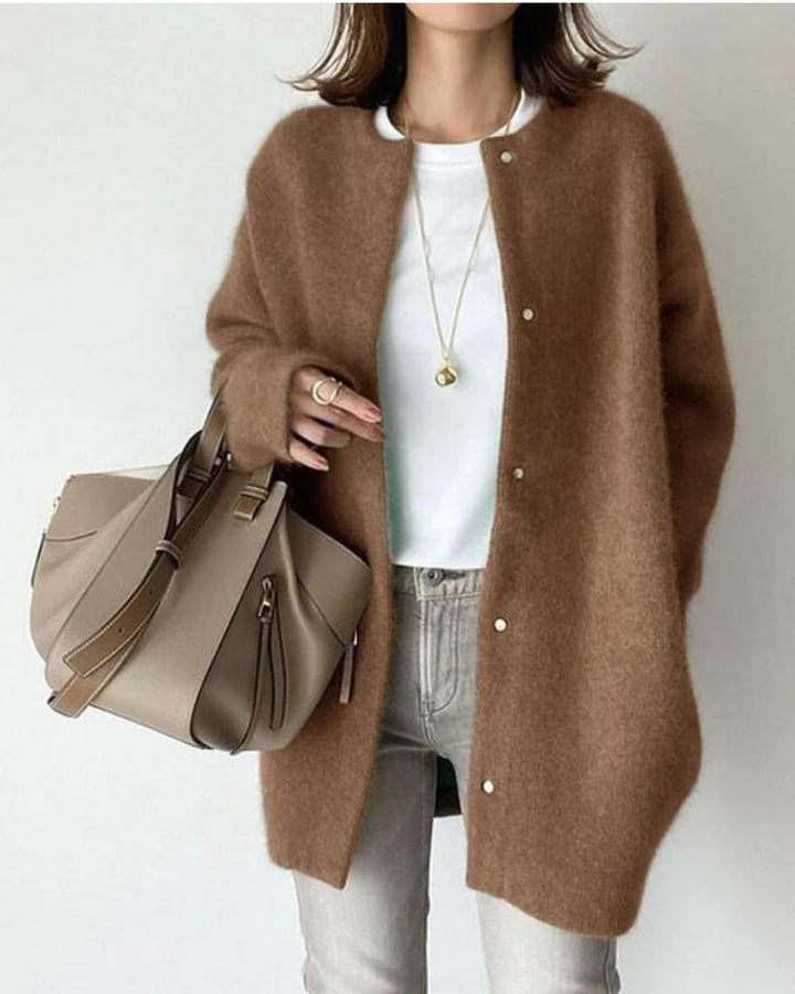 CALORA_ Stijlvol Wollen Cardigan Vest