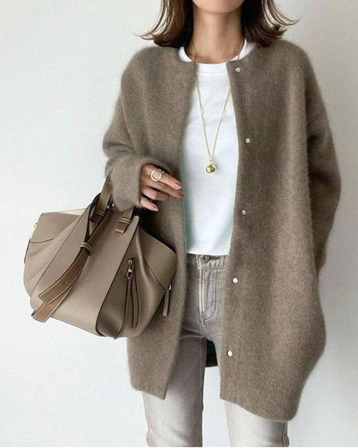 CALORA_ Stijlvol Wollen Cardigan Vest