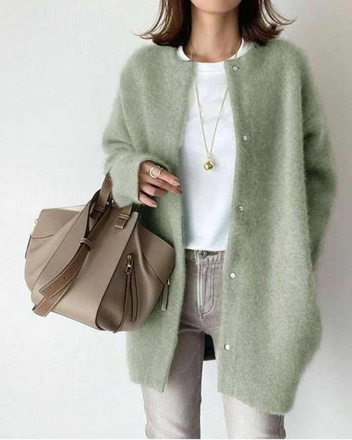 CALORA_ Stijlvol Wollen Cardigan Vest