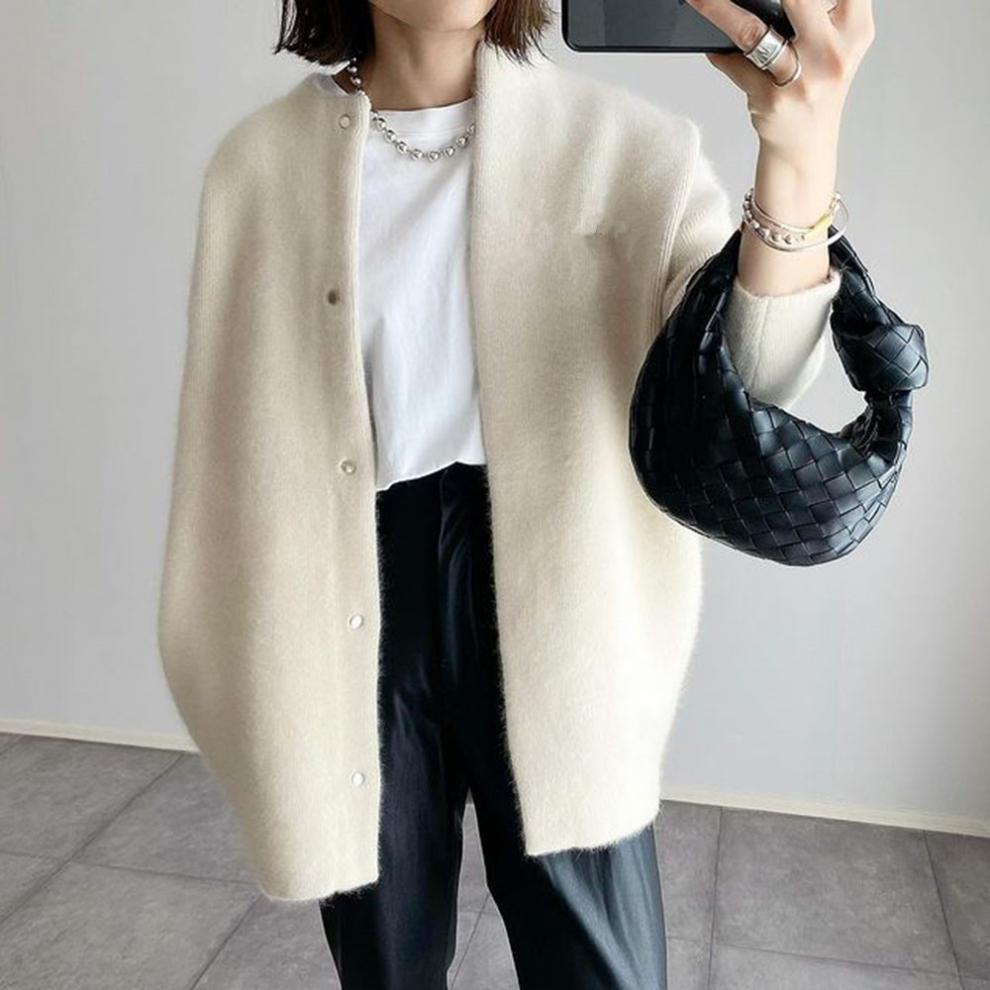 CALORA_ Stijlvol Wollen Cardigan Vest