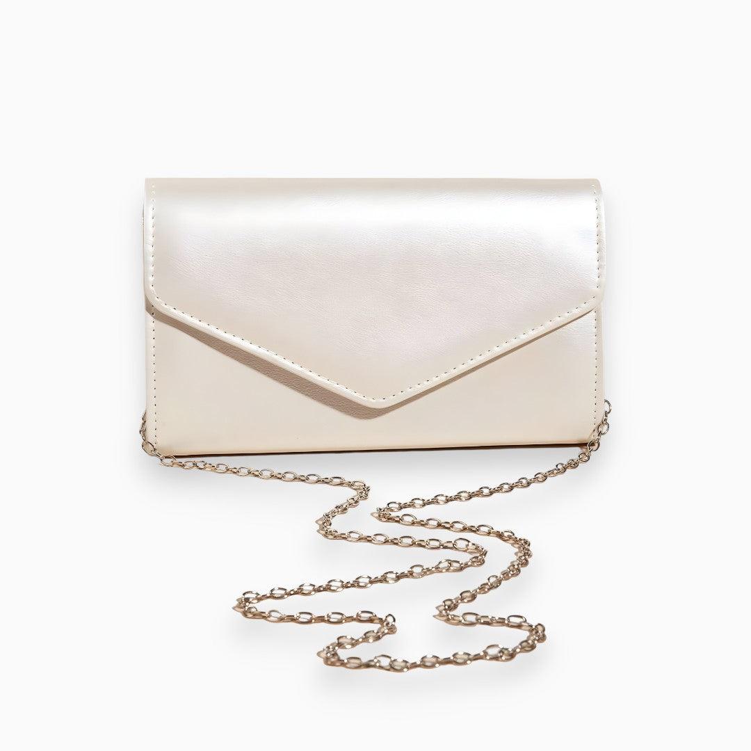 Stijlvolle Compacte Clutch met ketting band-Handtassen-Calora-Goud-Calora
