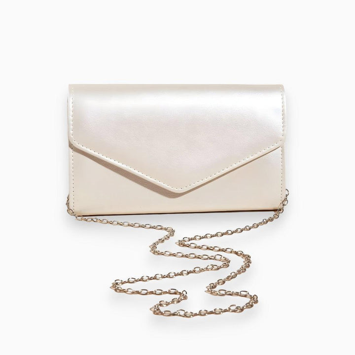 Stijlvolle Compacte Clutch met ketting band-Handtassen-Calora-Goud-Calora