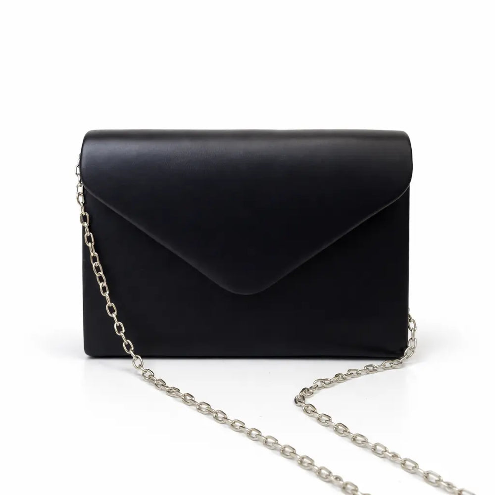 Stijlvolle Compacte Clutch met ketting band-Handtassen-Calora-Zwart-Calora