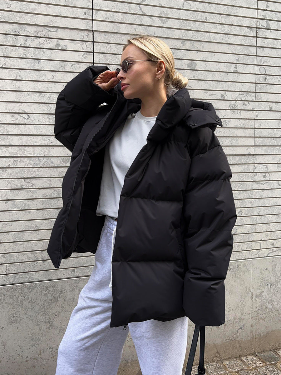 CALORA_ Stijlvolle Dames Winter Pufferjas met Capuchon