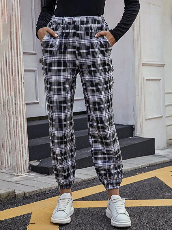 Stijlvolle Geruite Joggingbroek voor Comfort en Chic Uiterlijk-Joggingsbroek-Calora-S-Calora