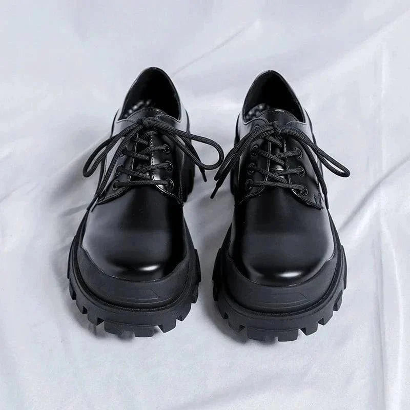 CALORA_ Stijlvolle Leren Heren Boots met Vetersluiting