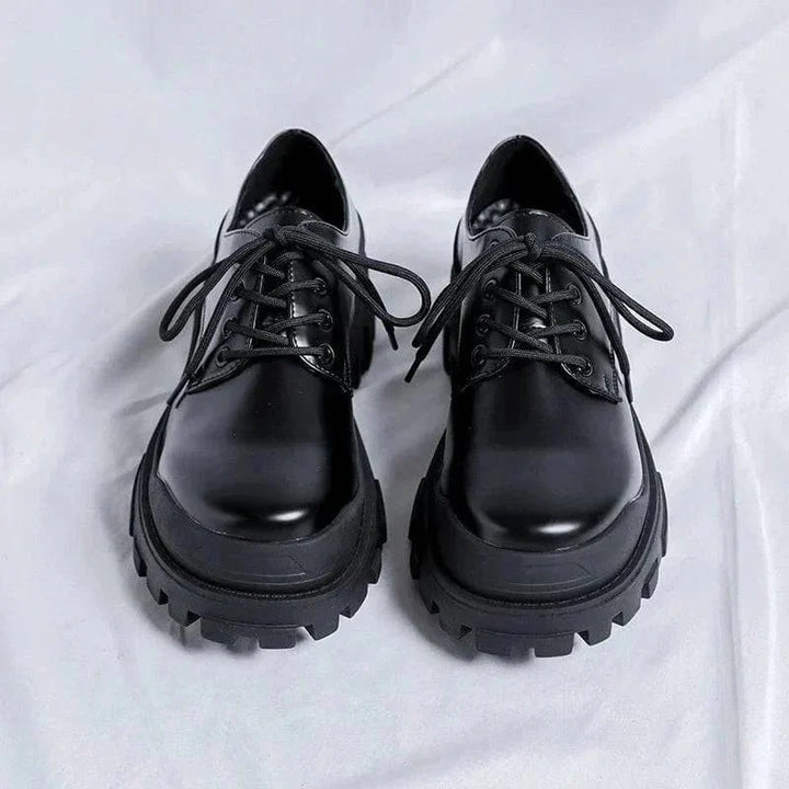 CALORA_ Stijlvolle Leren Heren Boots met Vetersluiting