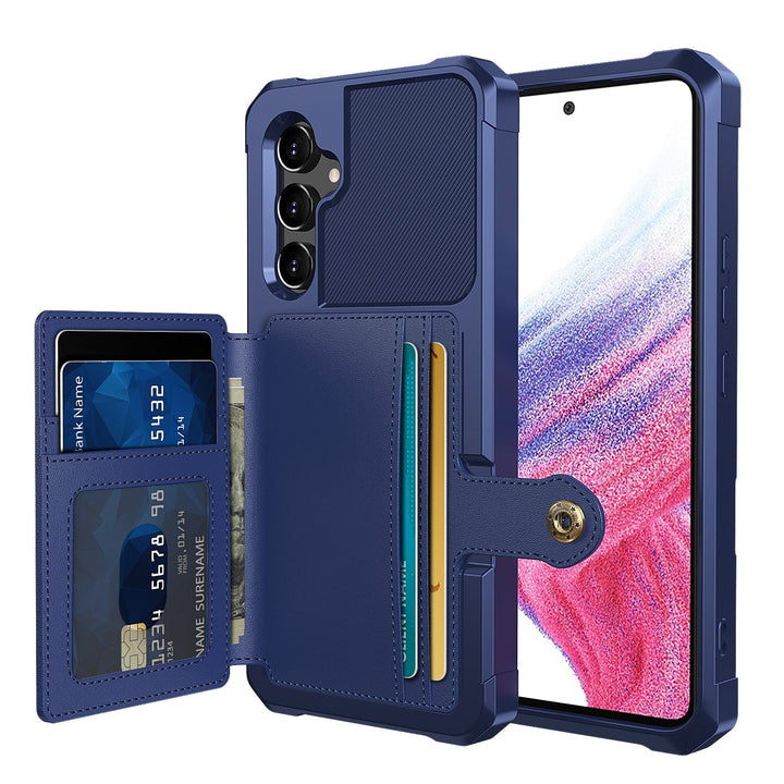 CALORA_ Stijlvolle Magnetische Leren Portemonnee Hoes voor Samsung Galaxy A