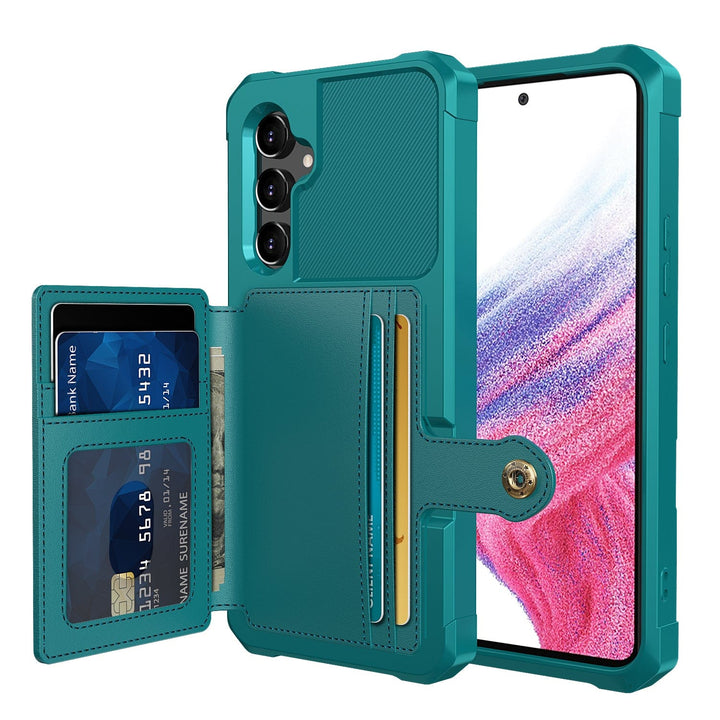 CALORA_ Stijlvolle Magnetische Leren Portemonnee Hoes voor Samsung Galaxy A