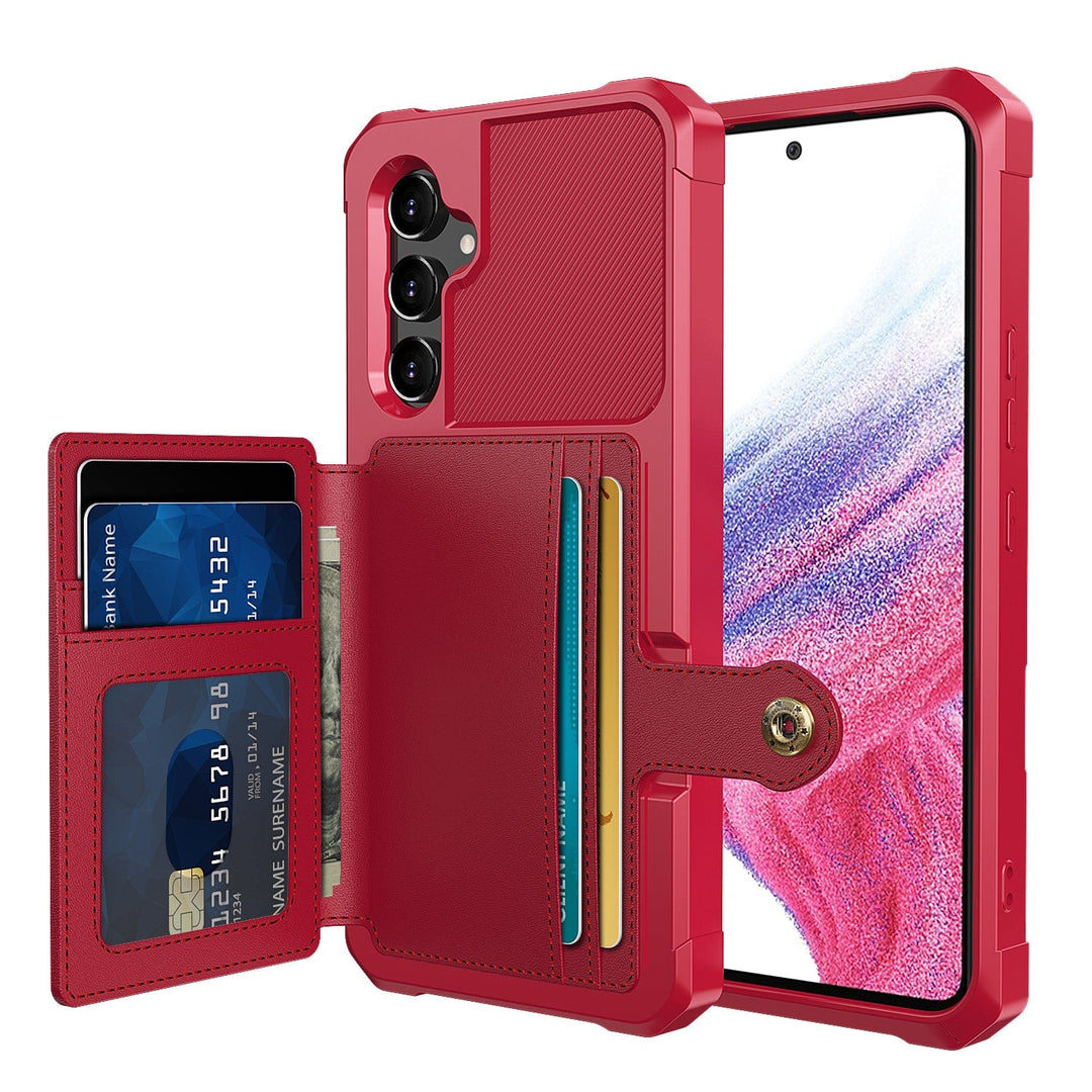 CALORA_ Stijlvolle Magnetische Leren Portemonnee Hoes voor Samsung Galaxy A