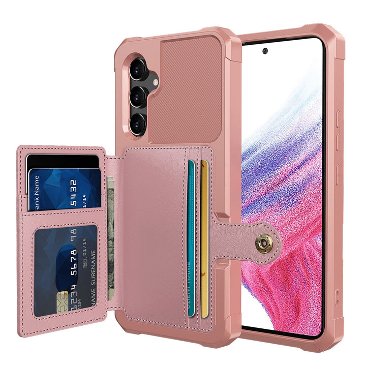 CALORA_ Stijlvolle Magnetische Leren Portemonnee Hoes voor Samsung Galaxy A