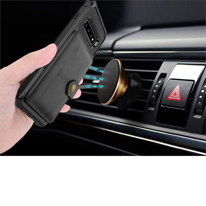 CALORA_ Stijlvolle Magnetische Leren Portemonnee Hoes voor Samsung Galaxy A