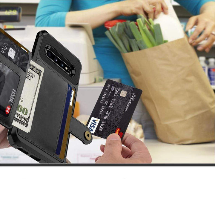 CALORA_ Stijlvolle Magnetische Leren Portemonnee Hoes voor Samsung Galaxy A