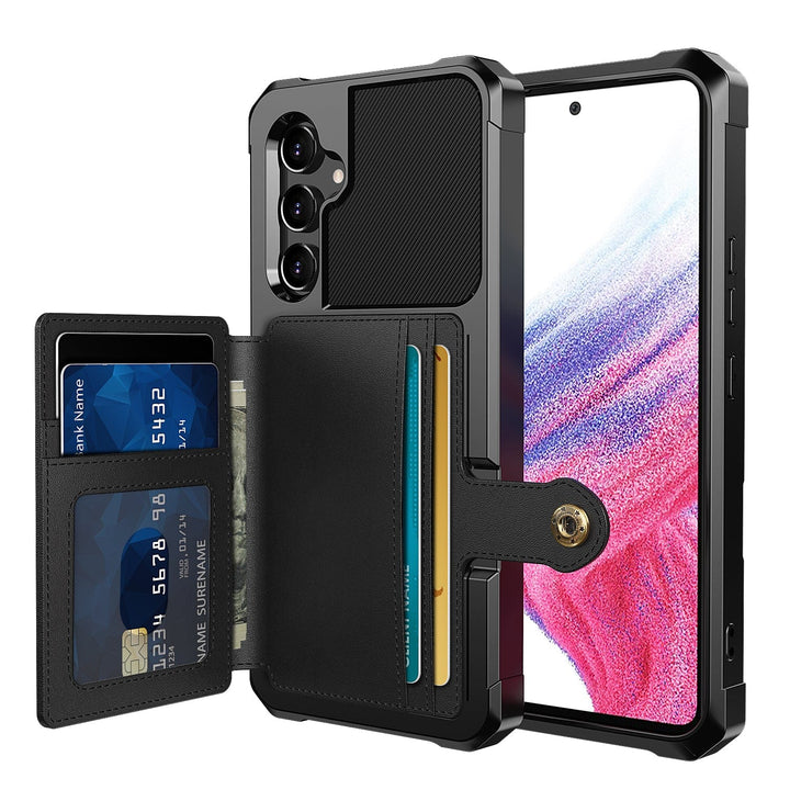 CALORA_ Stijlvolle Magnetische Leren Portemonnee Hoes voor Samsung Galaxy A