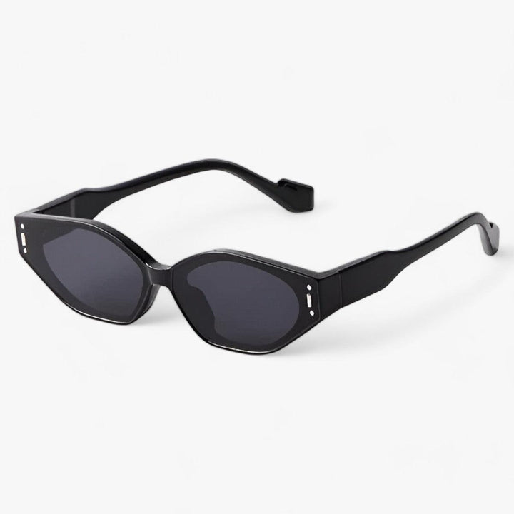 Stijlvolle Onregelmatige Millet Zonnebril met UV-bescherming voor Unisex Mode-Elektronica/Gadgets-Calora-Fel Zwart Grijs-Calora