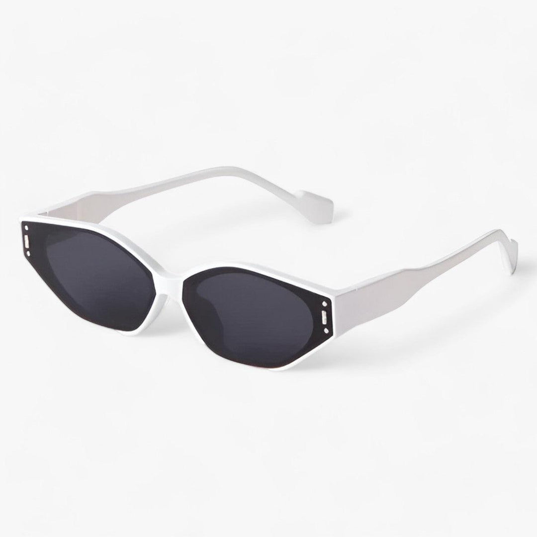 Stijlvolle Onregelmatige Millet Zonnebril met UV-bescherming voor Unisex Mode-Elektronica/Gadgets-Calora-Wit Grijs-Calora