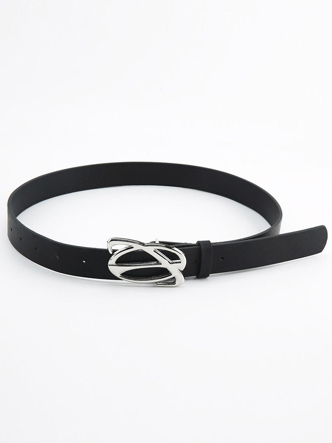 Stijlvolle Saturnus Leren Riem 103CM x 3.8CM-Handtassen-Calora-Zwart-One Size-Calora