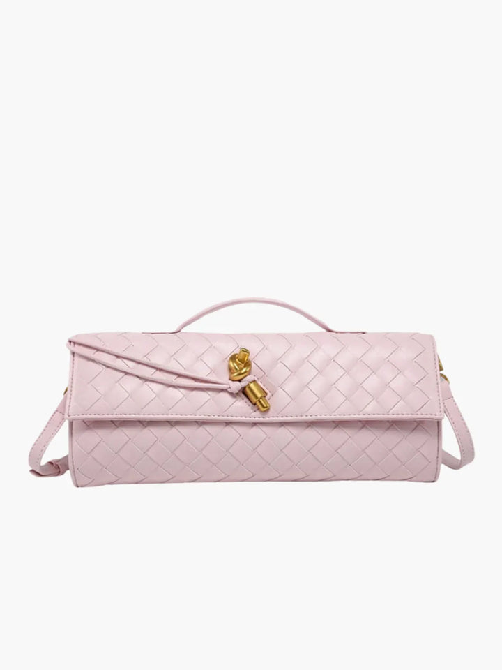 CALORA_ Stijlvolle Urban Crossbody Weef Schoudertas met Goudsluiting