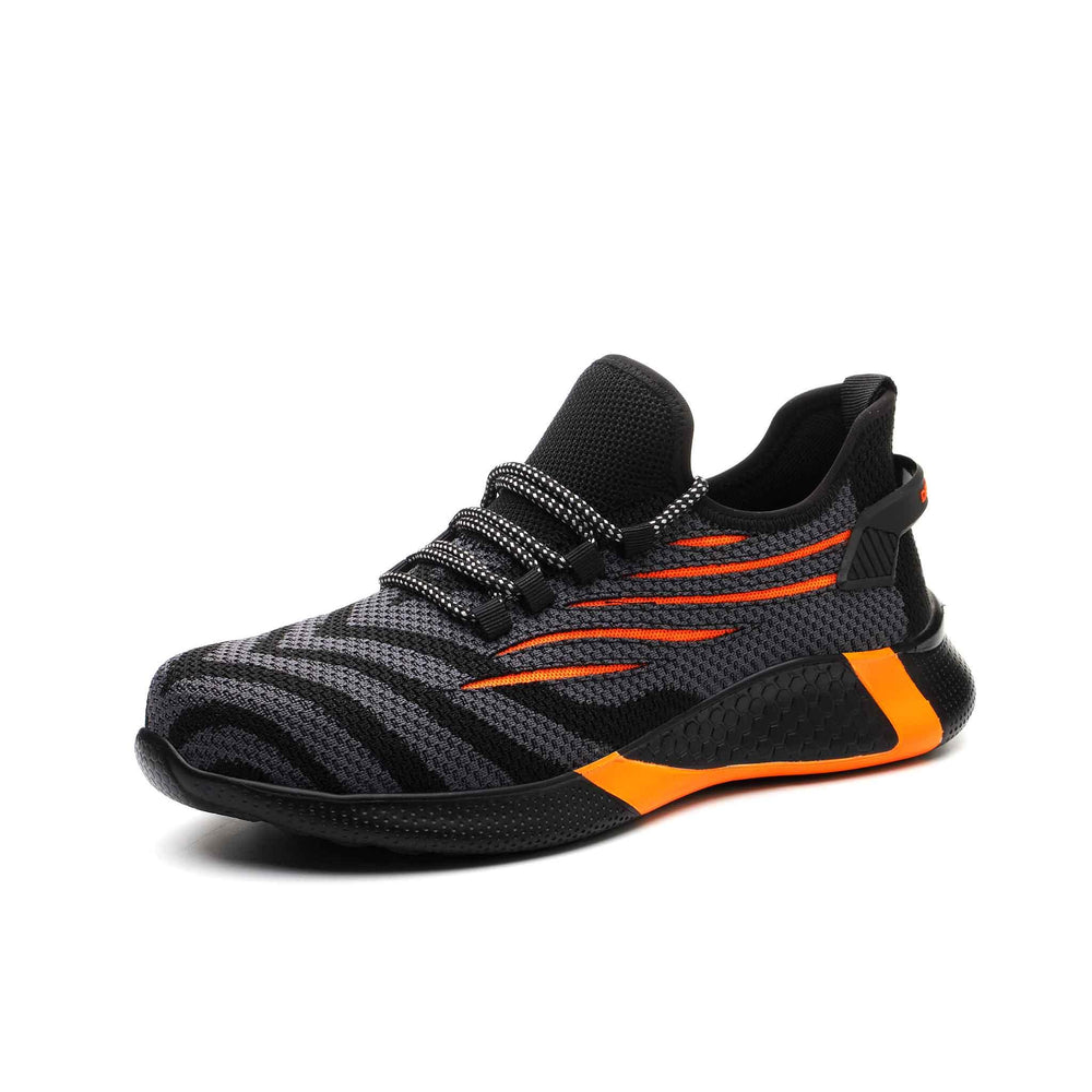 Stijlvolle Veiligheidssneakers voor Comfort en Bescherming-Sneakers-Calora-Oranje-37-Calora