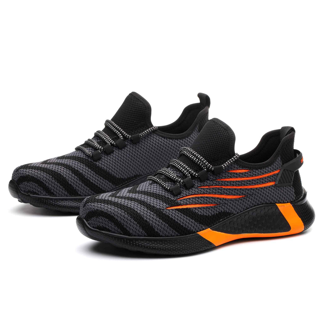 Stijlvolle Veiligheidssneakers voor Comfort en Bescherming-Sneakers-Calora-Oranje-37-Calora