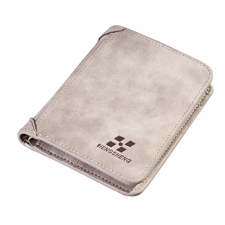 CALORA_ Stijlvolle Vintage Heren Portemonnee van PU Leer: Compact en Functioneel