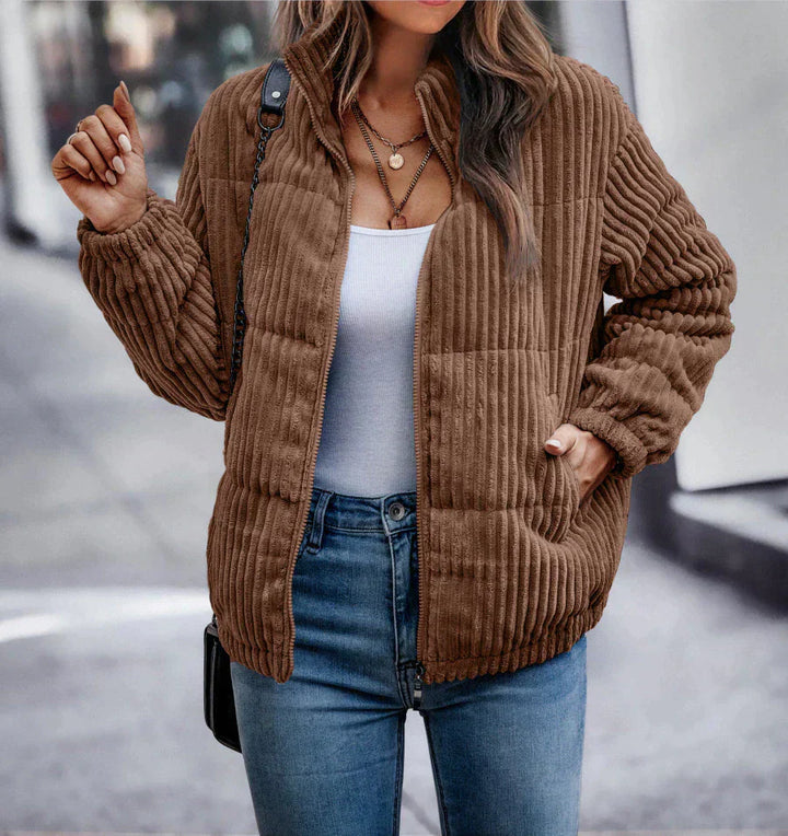 CALORA_ Stijlvolle Winterjas Corduroy voor Vrouwen
