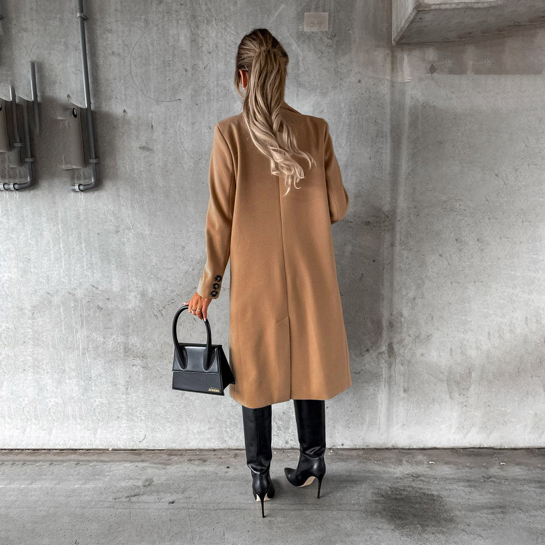 Stijlvolle Zachte Lange Winterjas voor Dames-Zomer Jassen-Calora-Roze-S-Calora