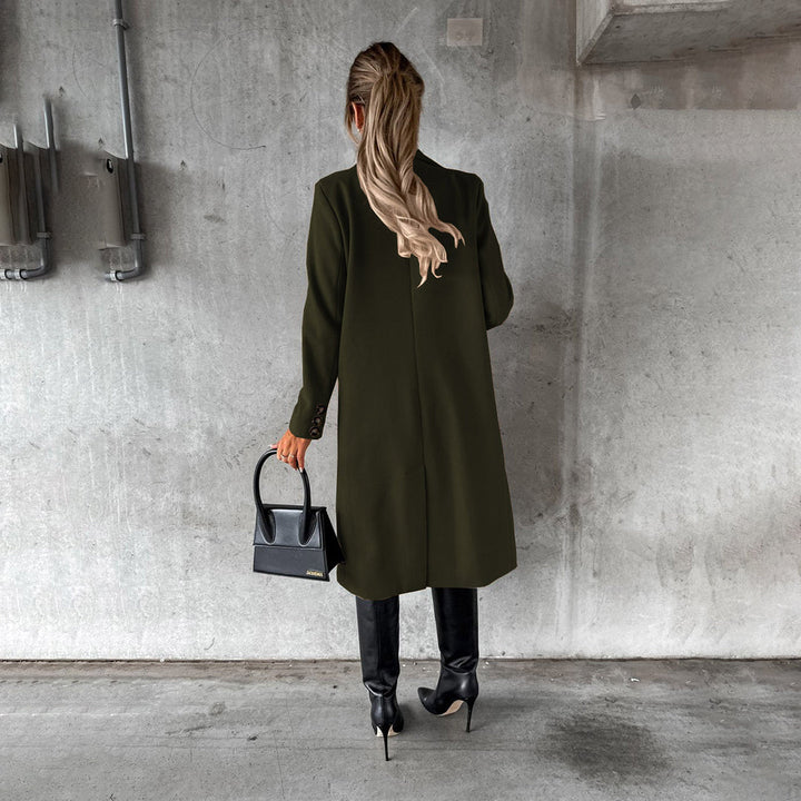 Stijlvolle Zachte Lange Winterjas voor Dames-Zomer Jassen-Calora-Roze-S-Calora