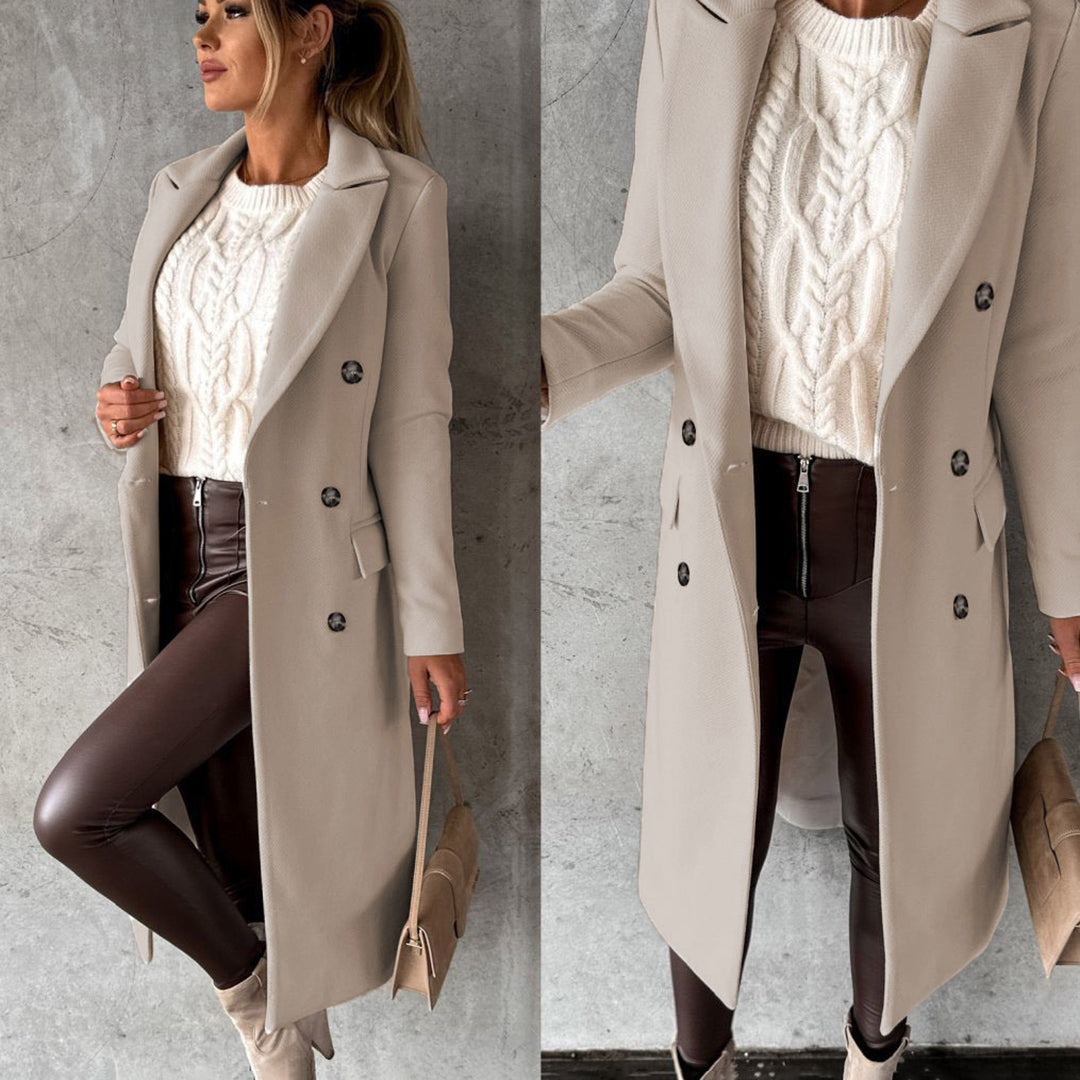 Stijlvolle Zachte Lange Winterjas voor Dames-Zomer Jassen-Calora-Roze-S-Calora