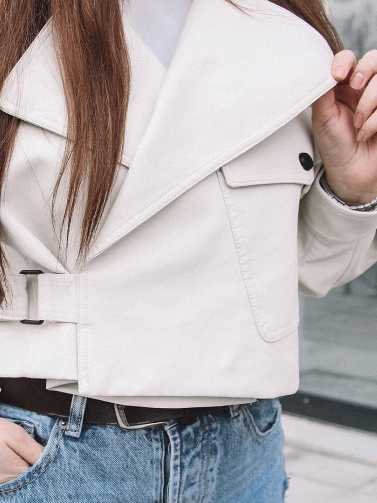 Stoere en stijlvolle faux leren jas-Leren Jassen-Calora-Zwart-S-Calora