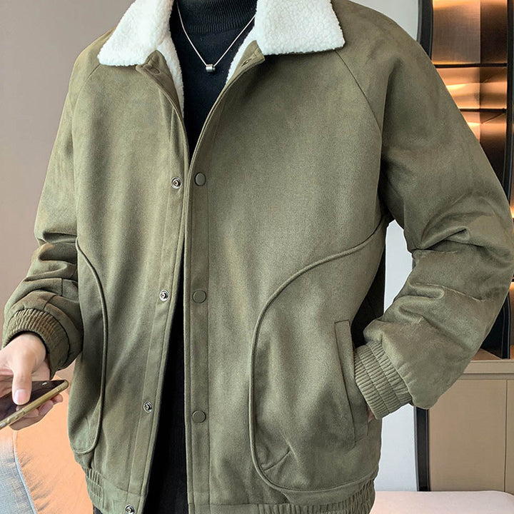 CALORA_ StoneRidge | Moderne Winddichte Jas met Shearling Kraag