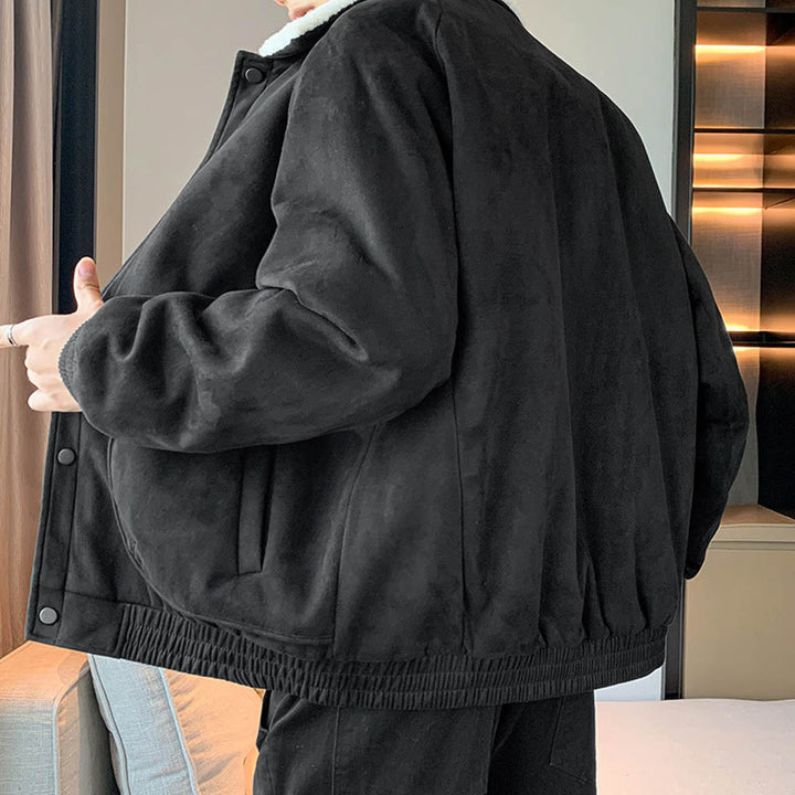 CALORA_ StoneRidge | Moderne Winddichte Jas met Shearling Kraag