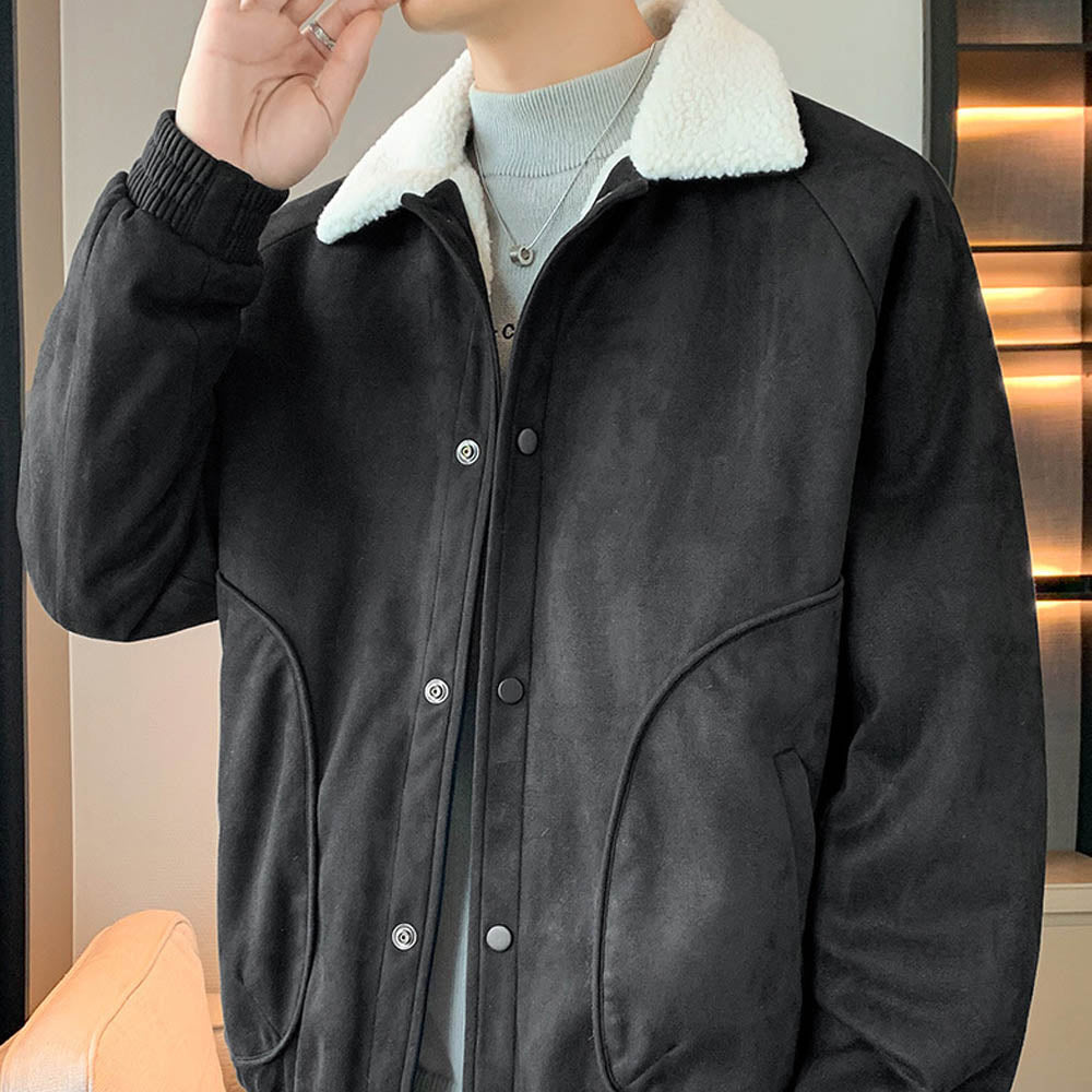 CALORA_ StoneRidge | Moderne Winddichte Jas met Shearling Kraag