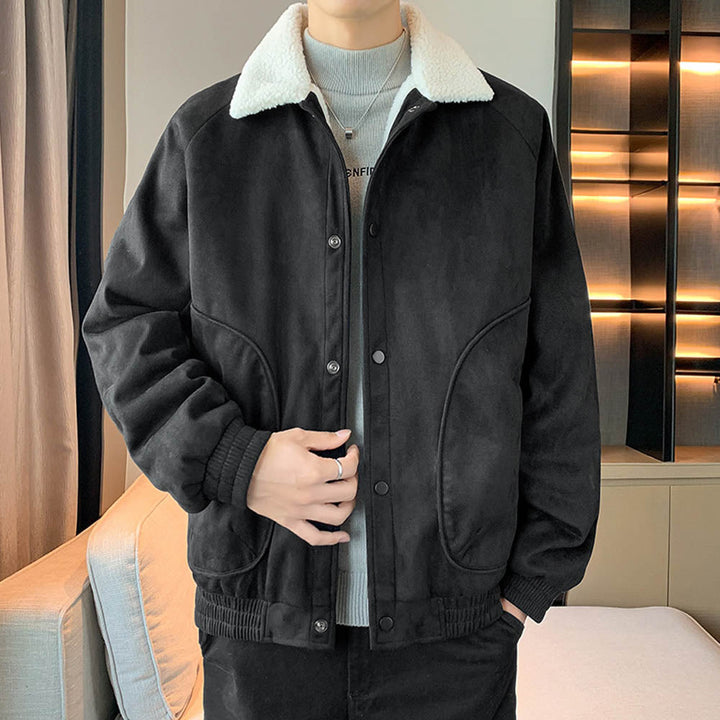 CALORA_ StoneRidge | Moderne Winddichte Jas met Shearling Kraag