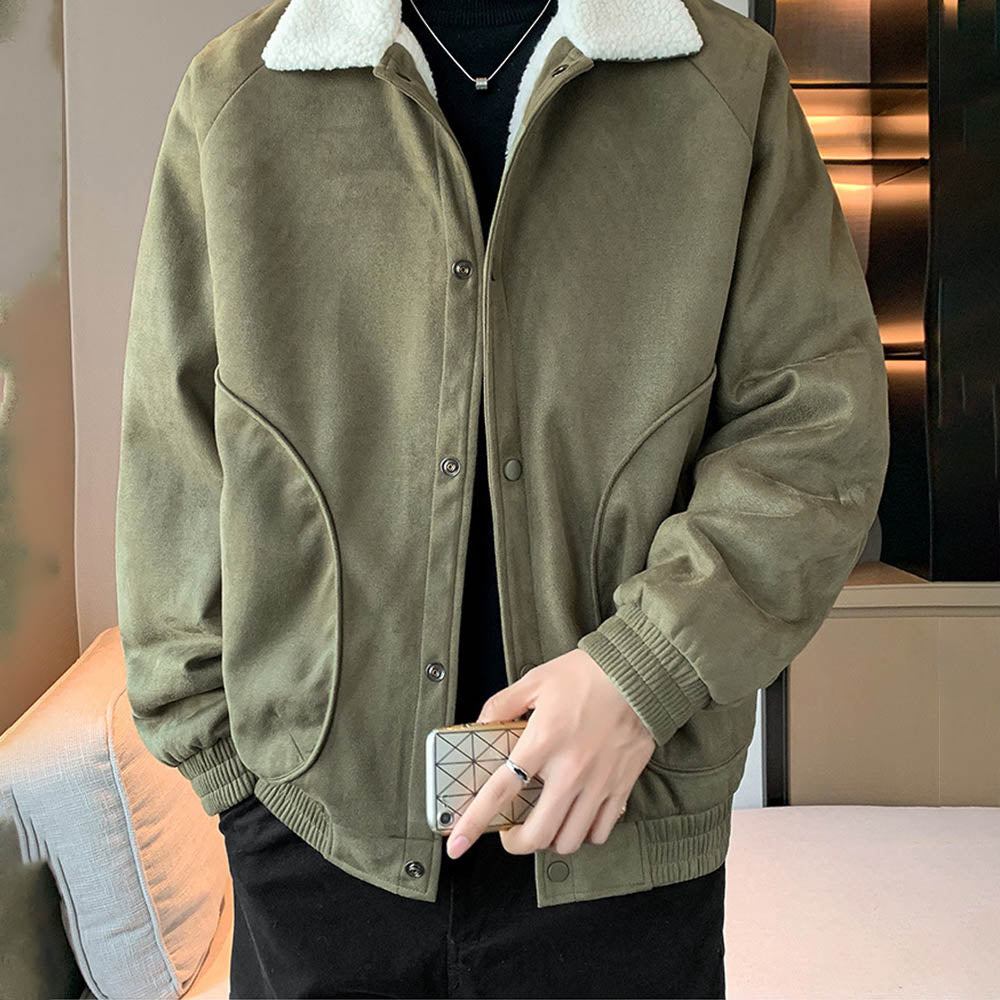 CALORA_ StoneRidge | Moderne Winddichte Jas met Shearling Kraag